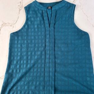 SHEIN Teal Textured Sleeveless Tank Top